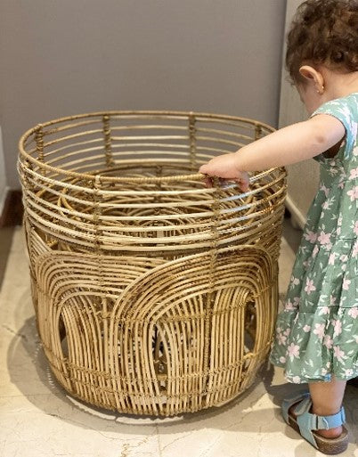 Canasto Porta Matero en Fibra Natural | Al Solar Vivero